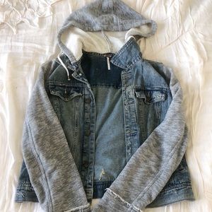 Free People denim/knit jacket!